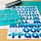 12 Pack: Blue Glitter Ombre Alphabet Stickers by Recollections™